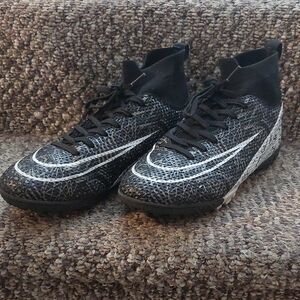 Nike Black and Gray Futsol Shoes